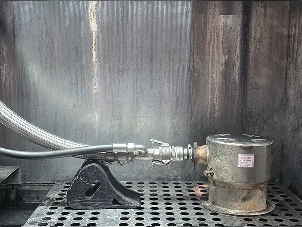 Hino truck DPF on the cleaning bay at Clean My DPF