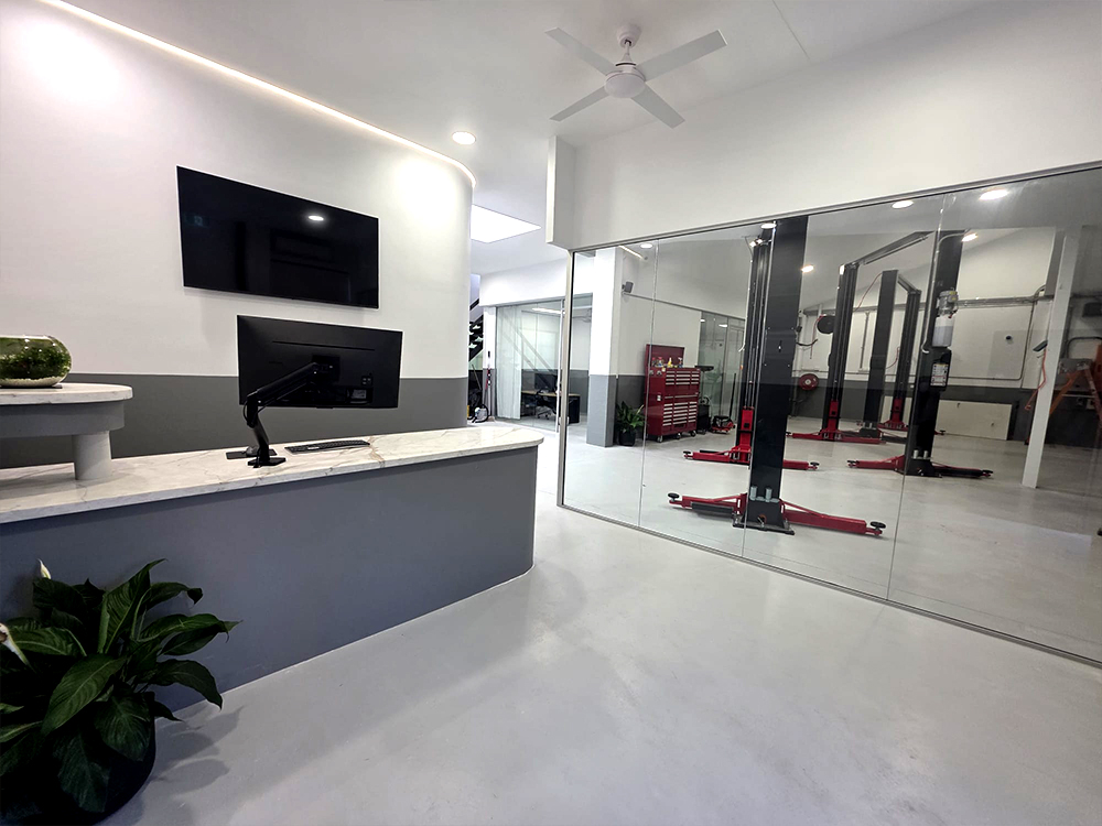 Reception and workshop at the Clean My DPF centre in Marrickville